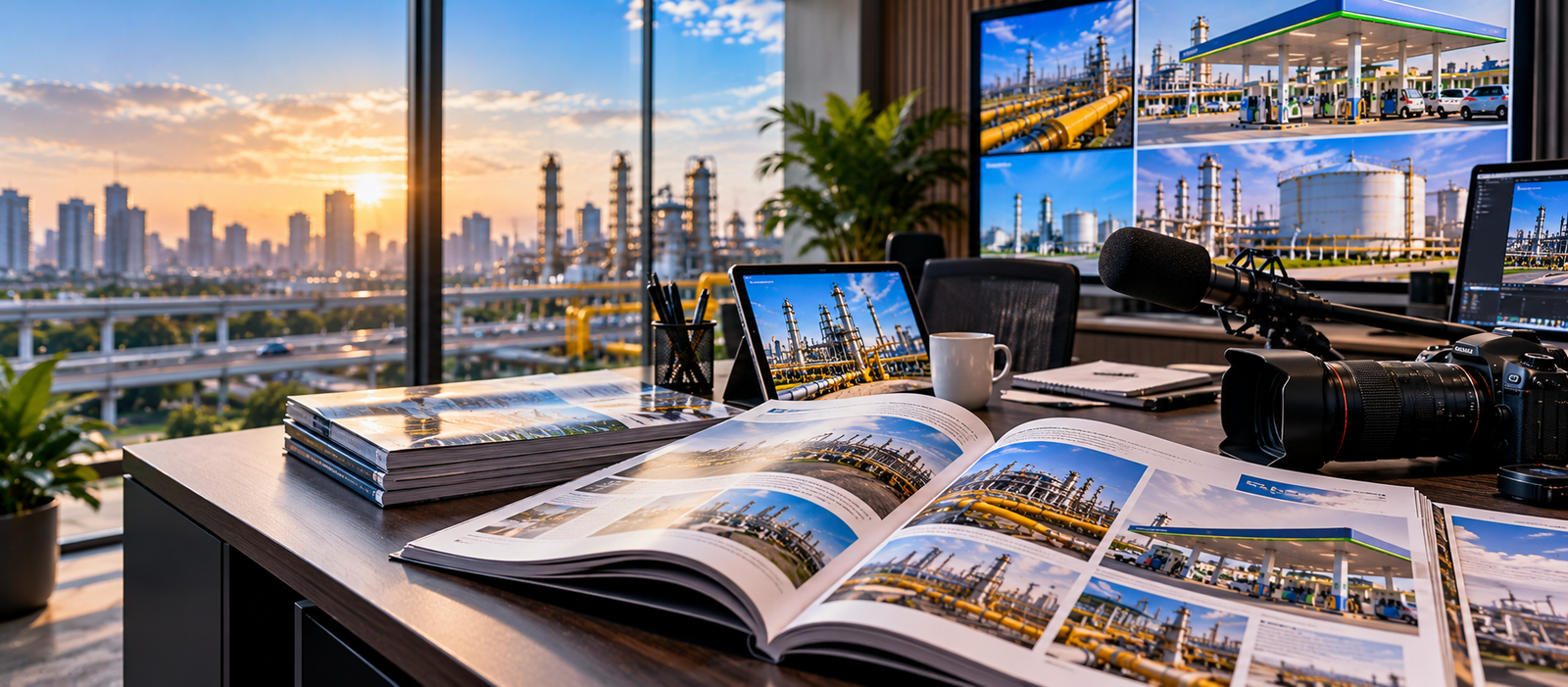 Energy industry magazine editorial production, corporate interviews and digital media publishing